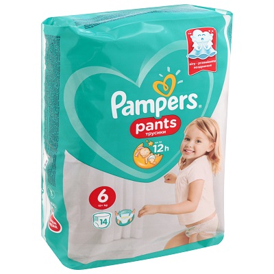Подгузники-трусики Pampers Pants Exra Large 14шт (15+ кг)