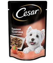 Корм Cesar телятина/овощи 100г