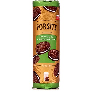 Печенье Forsite Сэндвич шок.-слив. вкус 208г