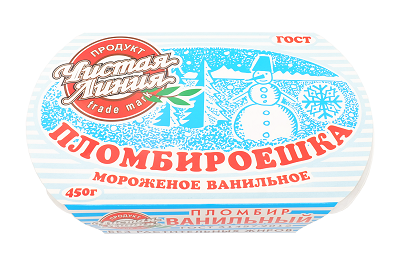 Мороженое ЧЛ Пломбироешка ваниль 450г ванна БЗМЖ