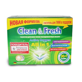 Таблетки Clean & Fresh д/ппм 30шт