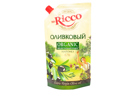 Майонез М.Рикко Органик оливк. 67% 400мл доз.