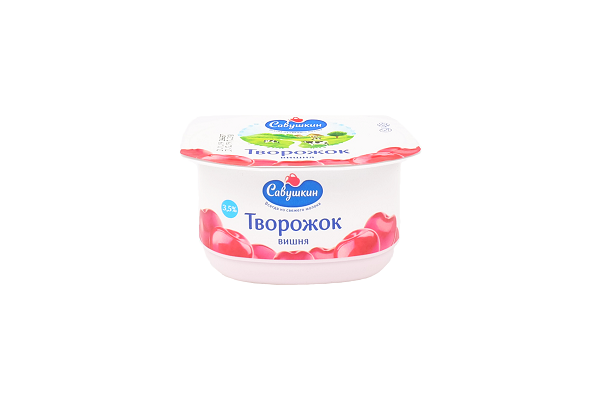 Паста тв. Савушкин фрукт. 3,5% 120г вишня БЗМЖ