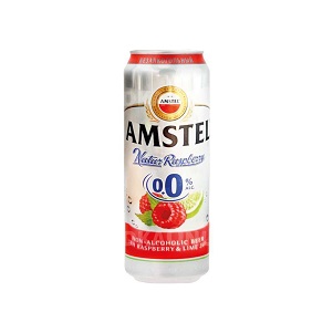 Пивной напиток Амстел Натур Малина б/а 0,43л ж/б