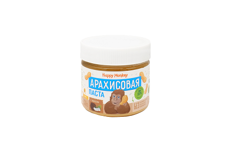 Паста Арахисовая Happy Monkey 330г с кокосом
