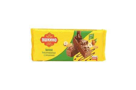 Вафли Яшкино глазир. с орешками 200г