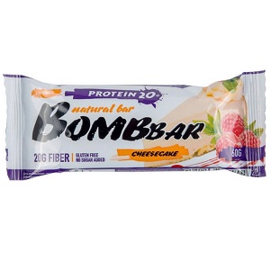 Батончик BombBar протеин малиновый чизкейк 60г