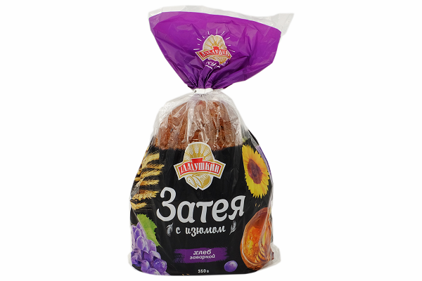Хлеб Затея солод/изюм 350г рез.