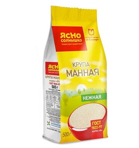 Крупа манная Ясно солнышко 500г