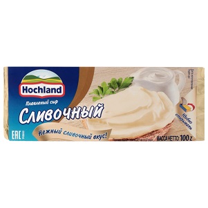 Сыр пл. Хохланд блок 35% 100г сливочный БЗМЖ