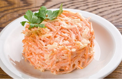 Салат Морковь с чесноком