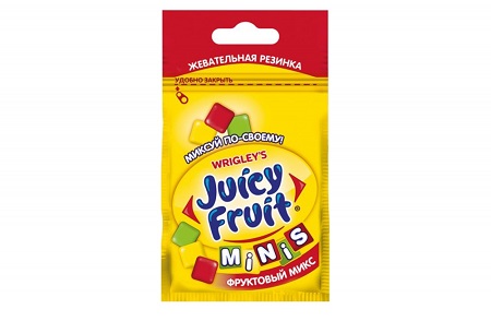 Резинка жев. Juicy Fruit Minis фр.микс 13,8г