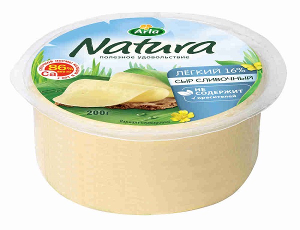 Сыр Арла Натура сливочный Легкий 30% 200г БЗМЖ