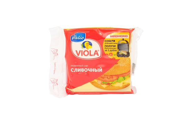 Сыр пл. Виола сливочный 45% 140г ломтики БЗМЖ