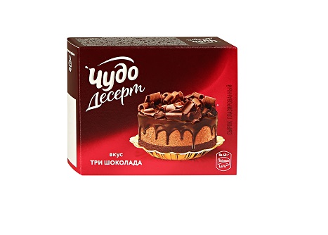 Сырок гл. Чудо Десерт 24,4% 40г три шоколада