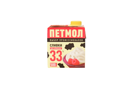 Сливки Петмол 33% с крыш. 500г БЗМЖ