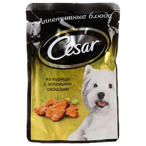 Корм Cesar курица/зел.овощи 85г