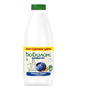 Биойогурт Био-Баланс 1% 900г черника/злаки БЗМЖ