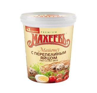 Майонез Махеев переп.яйца 50,5% 800г ведро