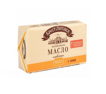 Масло Брест-Литовское кислосл. соленое 82,5% 180г БЗМЖ