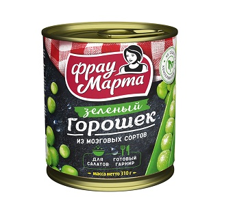 Горошек зел. Фрау Марта 310г ж/б
