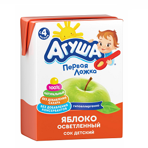 Сок Агуша яблоко осветл. 0.2л