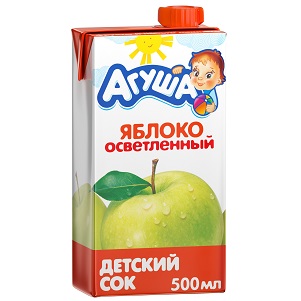 Сок Агуша яблоко осветл. 0.5л