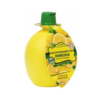 Сок лимона натур. Азбука Продуктов 0,2л