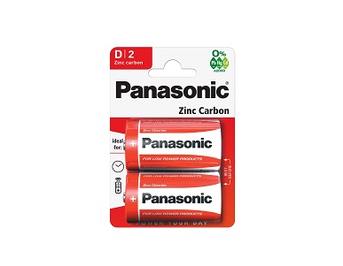 Батарейки Panasonic R20 (D) Zinc Carbon 1.5B 2шт