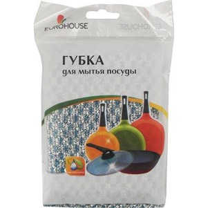 Губка EuroHouse Эко с мет.нитью  13283