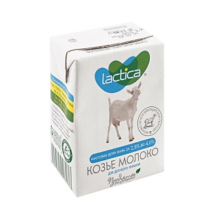 Молоко Лактика козье 2,8%-4% 200г