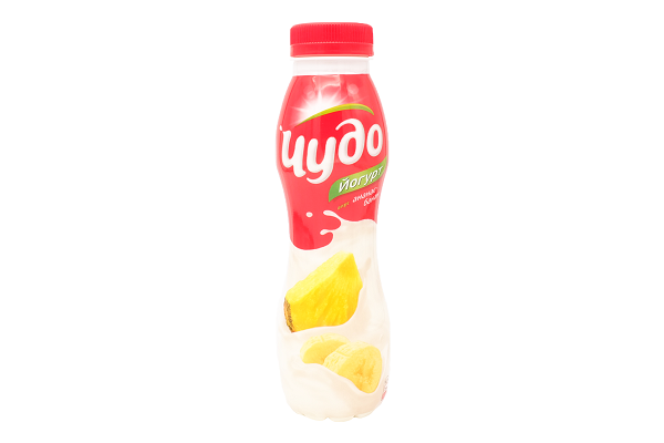 Йогурт Чудо 2,4% питьевой 270г ананас/банан БЗМЖ
