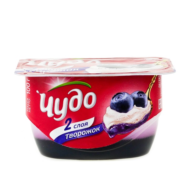 Твор. десерт Чудо 4%-4.2% 100г черника БЗМЖ