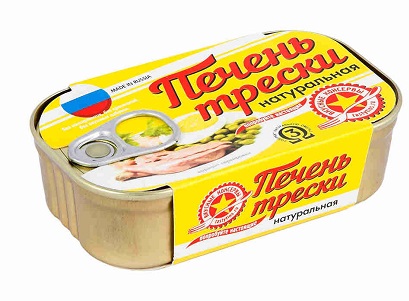 Печень трески Вкусные консервы натур. 115г ключ